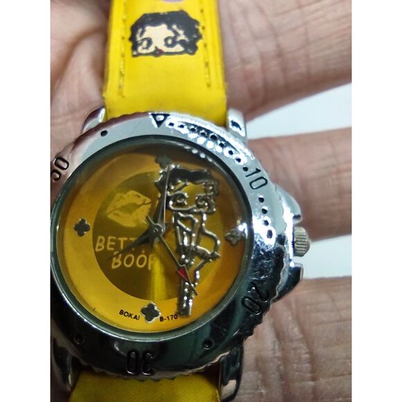 Betty Boop Yellow Face Vintage Watch Bokai B-170 - Picture 13 of 14